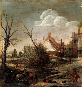 冬、17世紀 作： Esaias van de Velde