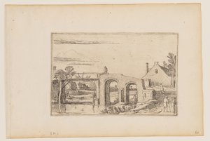 木と石の橋の右側の道 作： Esaias van den Velde I