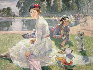 ラウンドポンド、ケンジントンガーデンズ、1934年 作： Ester Borough Johnson