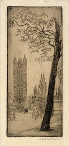 教会のあるロンドンの風景