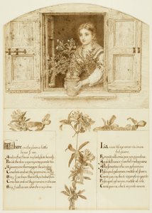 「トスカーナの道端の歌」に向かうジェサミン ウィンドウ 作： Esther Frances (1837 1917) Alexander