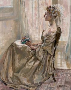 小さなフランスの花嫁（油彩・板） 作： Ethel Gabain
