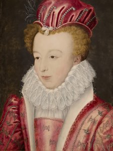 ナヴァール王妃マルグリット・ド・フランスの肖像 1572年以降 油彩・木 作： Etienne (after) Dumonstier