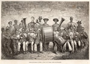 ガボンの子供オーケストラ、1876 作： Etienne Antoine Eugene Ronjat