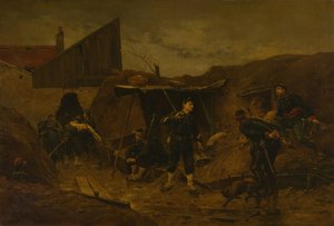 トレンチでは、c。 1875年。 作： Etienne Berne Bellecour