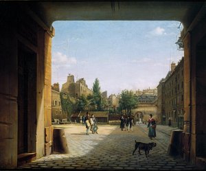 1825-62年のフランス中庭 作： Etienne Bouhot