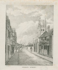 タムワース-チャーチストリート：リトグラフ、nd [1796-1865]（印刷） 作： Etienne Bruno Hamel