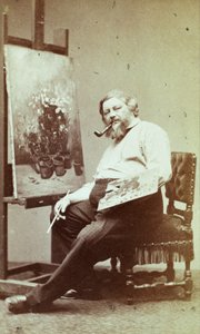 ギュスターヴ・クールベ、1860年代。 作： Etienne Carjat