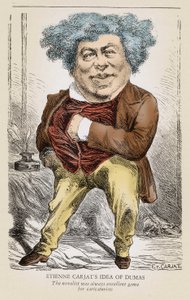 アレクサンドル・デュマ（1803-1870）の父の肖像：エティエンヌ・カルジャによる風刺画。 作： Etienne Carjat