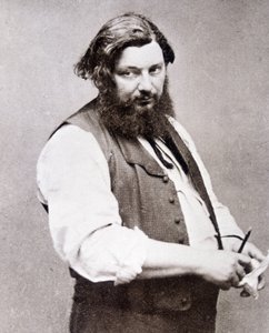 ギュスターヴ・クールベ（1819-1877）の肖像 作： Etienne Carjat