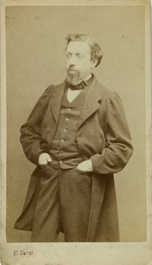 作曲家François-Auguste Gevaert（1828-1908）の肖像（1870年頃）。 作： Etienne Carjat