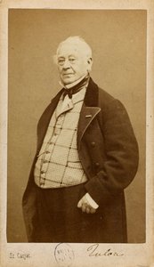 作曲家でフルート奏者のJean-Louis Tulou（1786-1865）の肖像（1860年頃）。 作： Etienne Carjat
