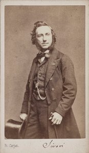 ヴァイオリニストで作曲家のカミッロ・シボリ1815-1894年の肖像。 作： Etienne Carjat