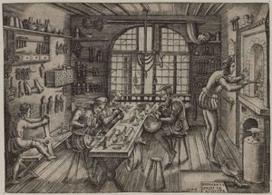 ゴールドスミス ショップ、1576 年。