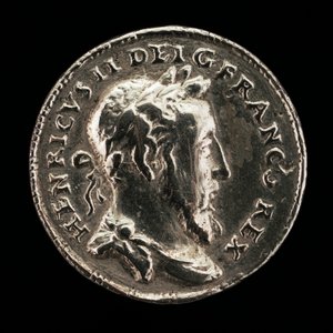 アンリ2世、1519-1559年、1547年フランス国王［表面］ 作： エティエンヌ・ドローヌ