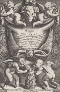 肖像画コレクションの口絵、1714-41。 作： Etienne Desrochers