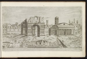 ローマのヤヌスの凱旋門 古代の建物 (シリーズのタイトル) I vestigi dell