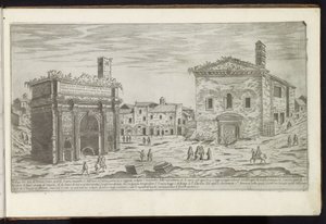 ローマのセプティミウス セウェルスの凱旋門 古代の建物 (シリーズのタイトル) I vestigi dell