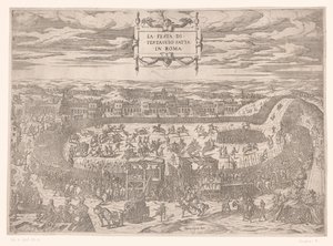 1534 年、ローマのテスタッチョでの教皇の饗宴 La festa di Testaccio fatta in Roma (オブジェクトのタイトル)