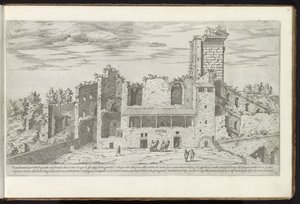 ローマのクイリナーレの遺跡 Bouwwerken uit de oudheid（シリーズタイトル） ステファノ・デュ・ペラック・パリシーノが遠近法で収集し撮影した古代ローマの痕跡 (オブジェクトのシリーズタイトル) 作： Etienne Duperac