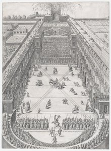ローマの素晴らしさの鏡：アンニーバレ・アルテンプスとオルテンシア・ボロメオの結婚、ローマ、...、1565年。 作： Etienne Duperac