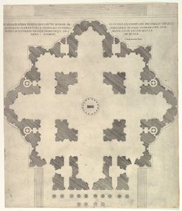 壮大なローマのガラス：聖の計画ピーターズ、1569年。 作： Etienne Duperac