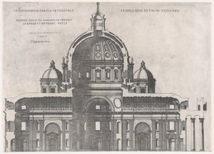 ローマの素晴らしさの鏡: St. ピーターズ、16世紀。、16世紀。 作： Etienne Duperac