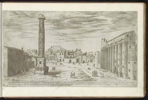ローマのアントニヌス・ピウスの柱 古代の建物 (シリーズのタイトル) I vestigi dell