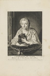 女優のマダム・キノー＝デュフレーヌの肖像 1705-1767年、c. 1750年。