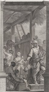 パリのファウンドリングのチャペル: Le Roi mage Balthazar et sa suite, 1752.