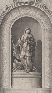 パリのファウンドリングのチャペル: Sainte Geneviève des Ardents, 1757., 1757. 作： Etienne Fessard