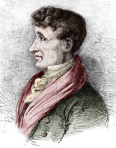 フランスの作家、ジョセフ・ジュベール（1754-1824）の肖像。ボクールが「絵の雑誌」に描いたもの。 作： Etienne Gabriel Bocourt