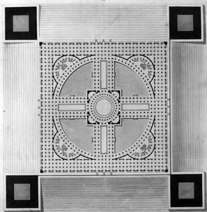 市庁舎の地図 - E.L.Boullée. 作： Etienne Louis Boullee