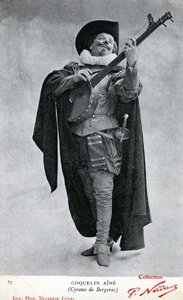 シラノ・ド・ベルジュラック」の衣装で撮影されたコンスタント・ポピーことコケリン・アイネ（1841～1909年）（写真 作： Etienne Neurdein