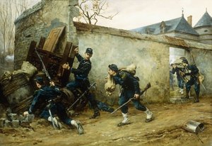 驚きの攻撃、1888 作： Etienne Prosper Berne Bellecour