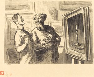 現実主義者は常に、彼を賞賛するより現実主義者を見つける 作： Etienne after Honoré Daumier