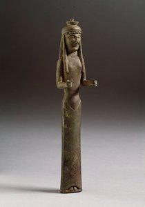 エトルリア美術：捧げ物をする人の像（エトルリア美術、捧げ物をする人の像、イタリア、紀元前550年のブロンズ彫刻、薄さ36cm） ブロンズ彫刻、イタリア、紀元前550年 フィレンツェ、Museo Archeologico 作： Etruscan