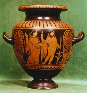 スタムノス、ヴルチ（ラツィオ州）の赤像土器。エトルリア文明、紀元前4世紀。 作： Etruscan