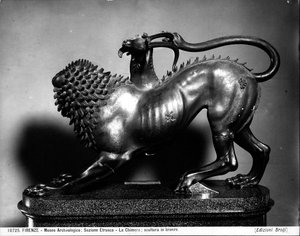 ベレロフォンの傷ついたキマイラ」（ブロンズ）（詳細は104199参照 作： Etruscan Etruscan