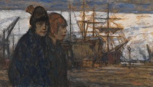 港の女たち（キャンバスに油彩） 作： Eugeen van Mieghem