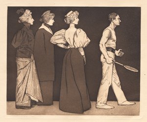 テニスプレーヤー、1896年。 作： Eugen Kirchner