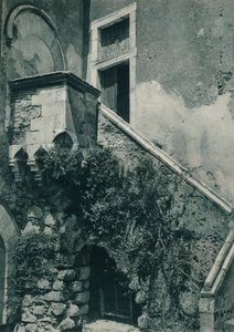 1927年、イタリア、シチリア島のタオルミーナの静かな一角 作： Eugen Poppel