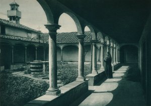修道院の回廊、フィレンツェ、イタリア、1927