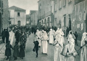 葬儀行列、タオルミーナ、シチリア島、イタリア、1927