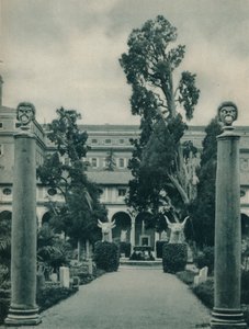 ディオクレティアヌス浴場博物館の庭園、イタリア、ローマ、1927年 作： Eugen Poppel