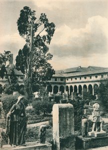 ディオクレティアヌス浴場博物館の庭園、ローマ、イタリア、c1926 1927 作： Eugen Poppel