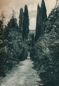 チボリ近くのヴィラデステの庭園、ローマ、イタリア、1927 作： Eugen Poppel