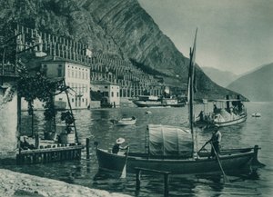 リモーネスルガルダの港、イタリア、1927 作： Eugen Poppel