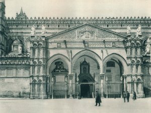大聖堂の正面玄関、パレルモ、シチリア島、イタリア、1927 作： Eugen Poppel