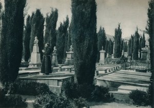 墓地の一部、パレルモ、シチリア島、イタリア、1927 作： Eugen Poppel